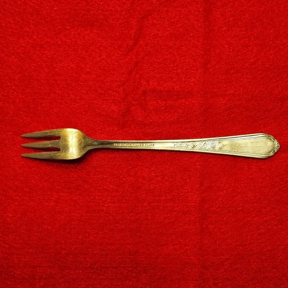 Plymouth‎ Silver Plate Cocktail Fork 1938 Jewel Pattern 5.75